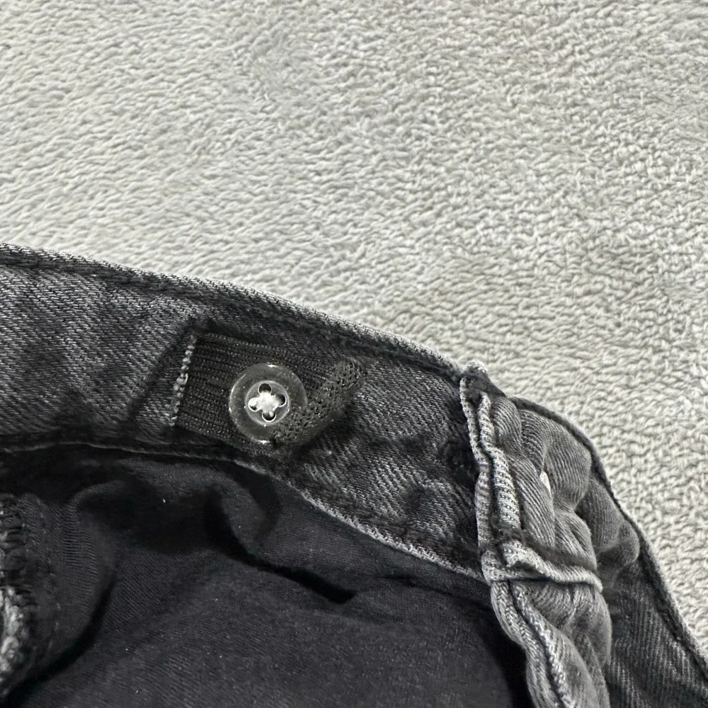 Old Navy Wide Leg Jeans Girls Kids 10 Black Super Baggy High Rise School Pockets